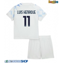 Maglie da calcio Inter Milan Luis Henrique #11 Seconda Maglia Bambino 2025-26 Manica Corta (+ Pantaloni corti)